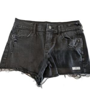#49 - Old Navy Black Distressed Denim Shorts - Size 6